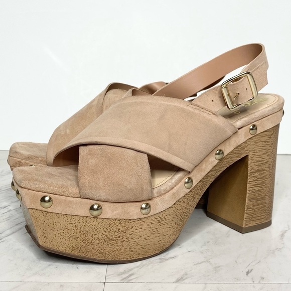 Vince Camuto Jenevya Platform Slingback Heeled Sandal 8.5 M - Picture 1 of 15